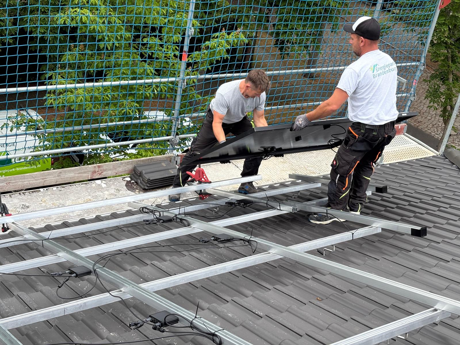 Verlegung der PV Module